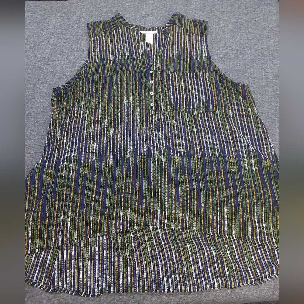 H&M hi-lo semi-sheer sleeveless blouse 14‎